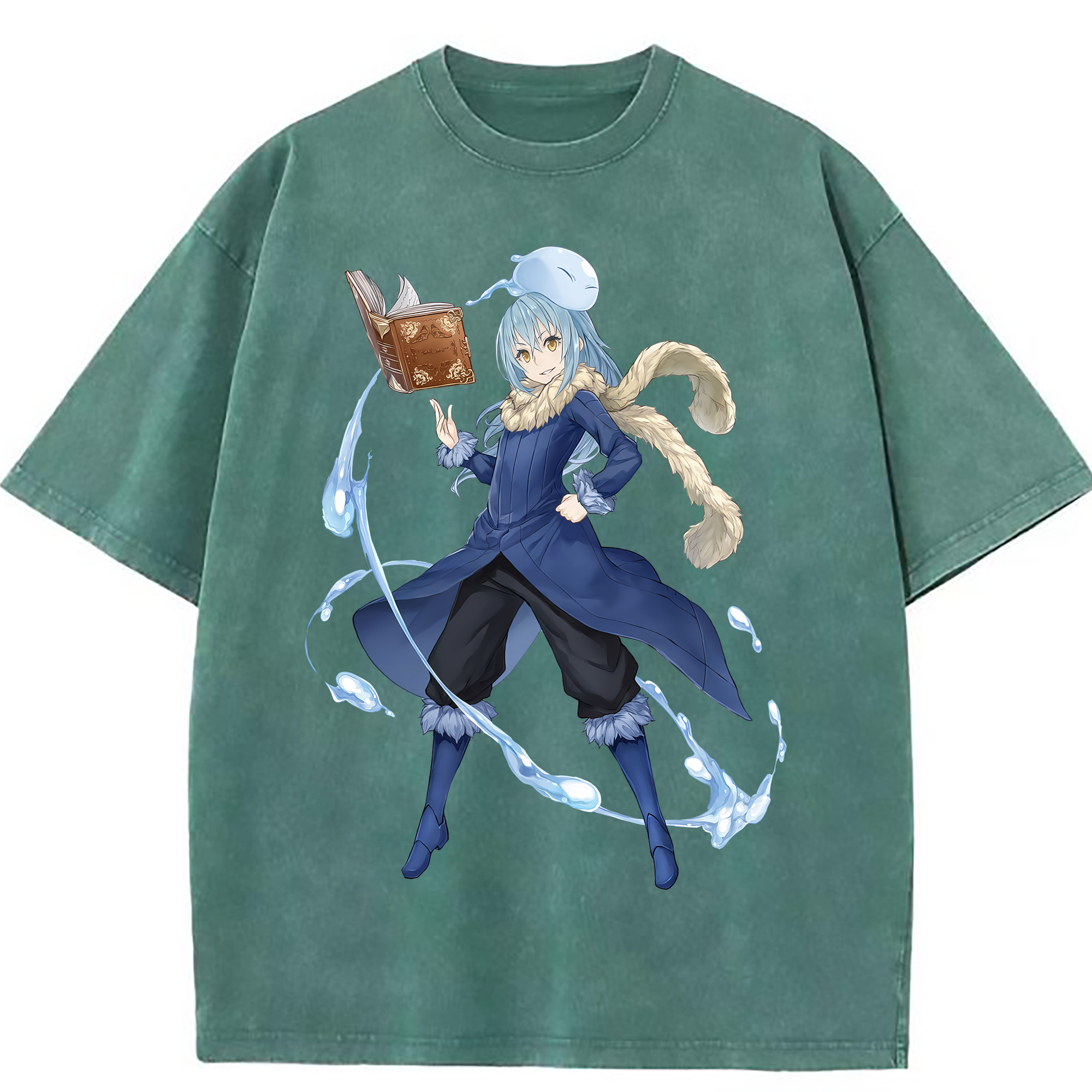 （画像用） 転スラ Regarding Reincarnated to Slime 綿100% ヴィンテージ風 半袖Tシャツ（フロントプリント）